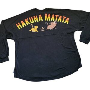 Disney Spirit Jersey Lion King Shirt Unisex XXL Hakuna Matata Simba Long Sleeve